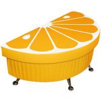 БАНКЕТКА НА ХРОМИРОВАННЫХ НОЖКАХ "Долька лимона"