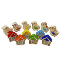 Счетный материал "Птички с домиками" (12 штук)