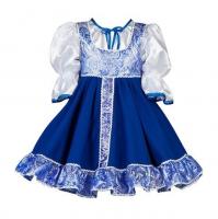 Танцевальное платье голубое расписное (элит)