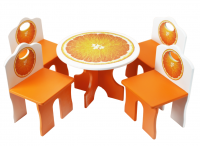 Набор деревянной кукольной мебели для столовой АПЕЛЬСИН