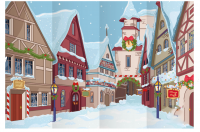 Декорация (задник сцены) "Рождественский город"