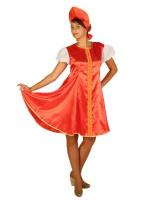 Костюм взрослый "Царевна" (красный)