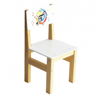 Стул детский деревянный для музыкального зала СКРИПИЧНЫЙ КЛЮЧ 1 ростовая группа