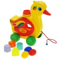 Каталка "Уточка-несушка", в сеточке