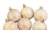 Новогодние шары "Золотой кракелюр"
