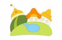 Декорация "Дом на холме" 118х78 см