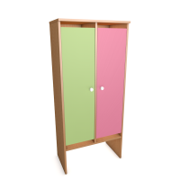 Шкаф детской на панелях, двухсекционный