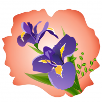 Наклейка интерьерная "Цветок" 4