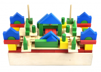 Конструктор детский деревянный настольный 95 элементов.  Программа «Дом Радости» Крыловой Н.М.