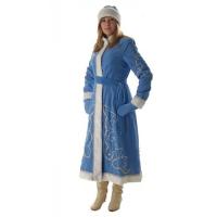 Костюм "Снегурочка" длинная приталенная бархат с орнаментом