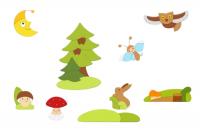 Комплект декораций "Лесная полянка"