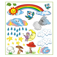 Комплект интерьерных наклеек "Мир природы"