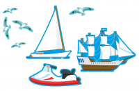 Набор декоративных элементов МОРСКИЕ СУДА