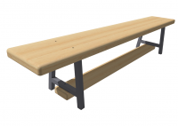 Скамейка гимнастическая из дерева длина 2,5 м (нагрузка до 200 кг) с метал. ножками