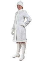 Костюм Снегурочки "Классический" сантун (белый)