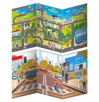 Декорация (ширма напольная) для сюжетно-ролевой игры 2 в 1 ИЗУЧАЕМ ПДД