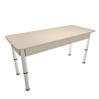 Стол прямоугольный с подстольем (г.р. 0-3), 1200х500 мм, березовый мультиплекс