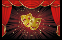 Декорация (задник сцены) "Театральные маски"