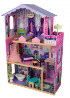 Деревянный домик Барби "Особняк мечты" с мебелью 13 элементов