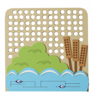 Элемент настенной панели "Вода с камышом" окружающая среда